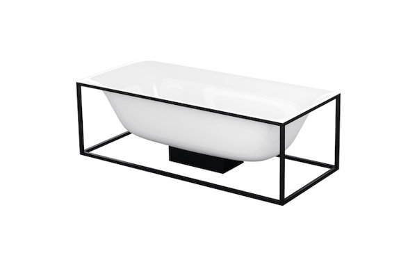 Bette Lux Shape rectangular bathtub free-standing 170x75x45cm, 2 sloping backs, 3451-