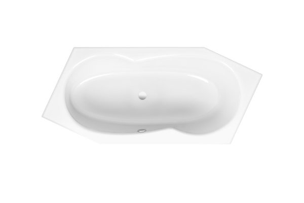 Bette Metric , bathtub 206x90x45cm, 6841- foot end left, overflow front