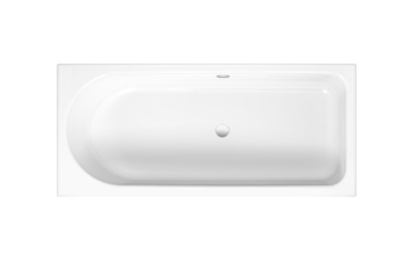 Bedside bathtub Ocean Low-Line 170x80 cm, 8836-, overflow back, white