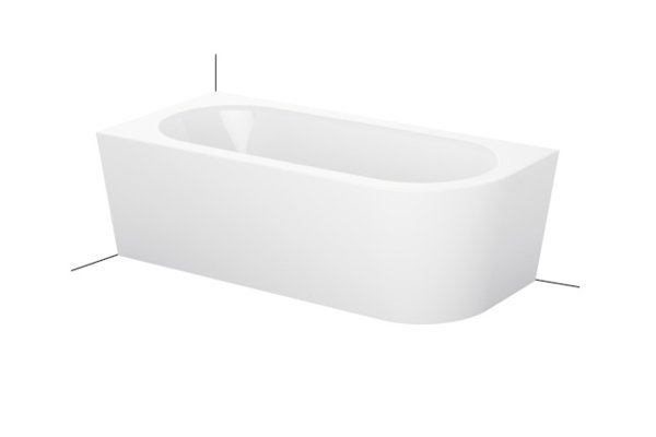 Bette Starlet IV Silhouette, 185x85cm, bath tub, installation in left corner, 6670CERVK