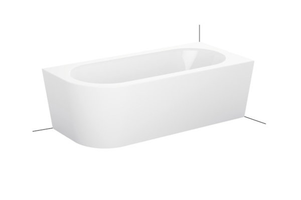 Bette Starlet V Silhouette, 185x85cm, Steel bathtub, installation in right corner, 6700CELVK