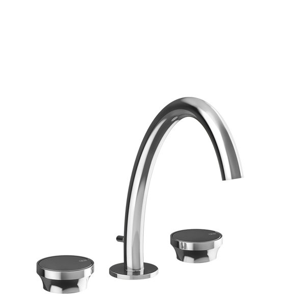 Gessi Origini 3-hole basin mixer, medium version, with drain set, projection 186mm, 66013