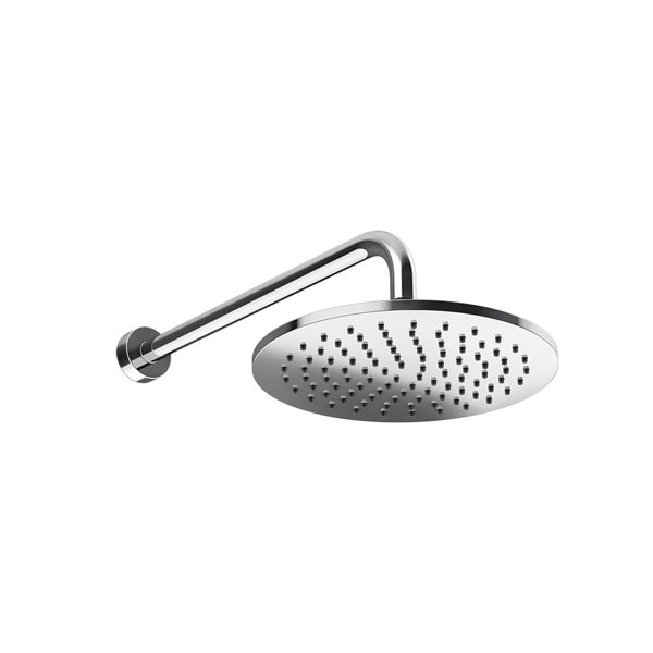 Gessi Origini anti-limestone overhead shower with joint and wall arm, diameter 250mm, 66148