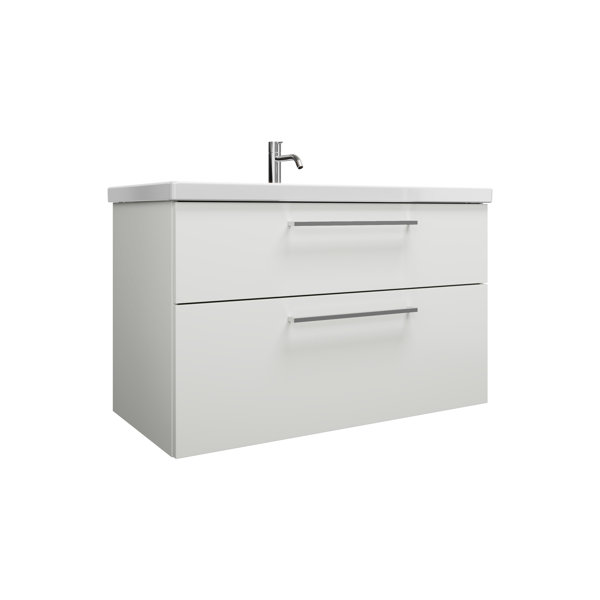 Burgbad Eqio ceramic washbasin including vanity unit, width 1030 mm, SEYQ103