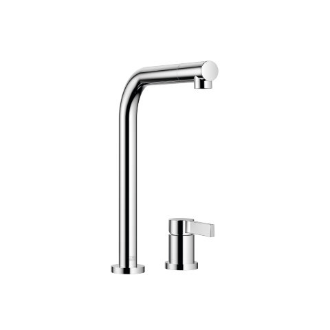 Dornbracht kitchen - Elio two-hole mixer with single rosettes spout with 20 degree swivel end, 235mm...