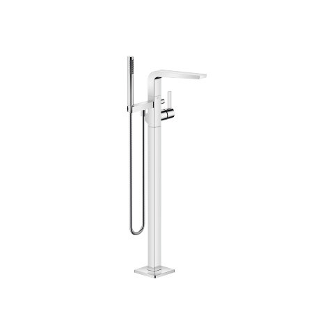 Dornbracht CL.1 single-lever bath mixer with standpipe for free-standing installation with shower se...