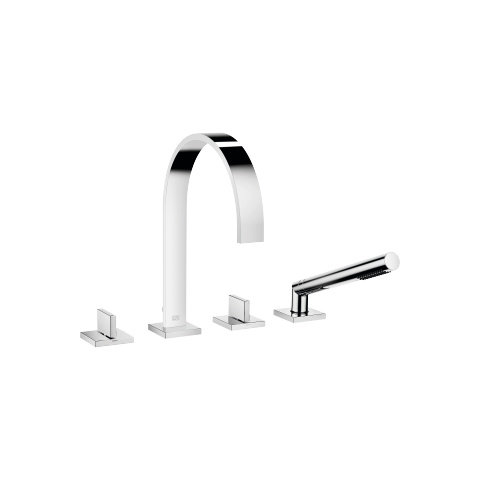 Dornbracht MEM bath tub four-hole mixer for bath tub rim or tile rim installation, projection 220 mm, 27532782