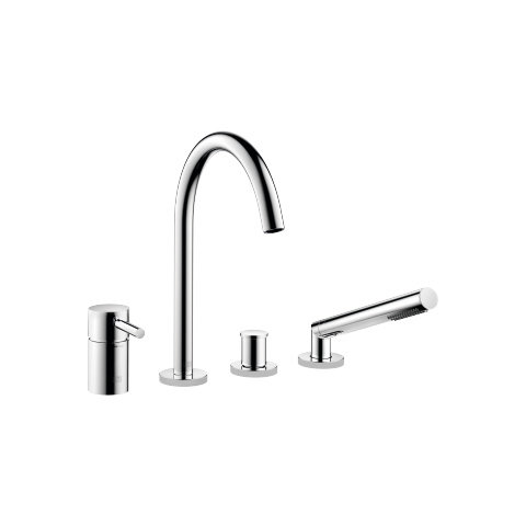 Dornbracht Meta bath tub four-hole mixer for bath tub rim or tile rim installation 27632661, projection 221 mm