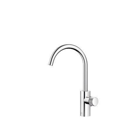 Dornbracht META PURE single-lever basin mixer with pop-up waste, 167 mm projection, 360° swivel spout