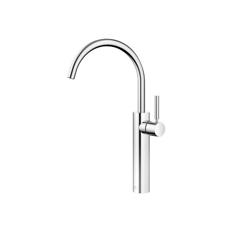 Dornbracht Meta single-lever basin mixer with raised foot, without pop-up waste, 201 mm projection