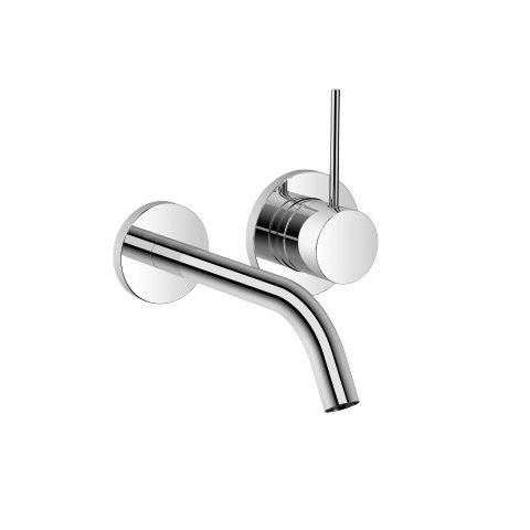 Dornbracht Meta SLIM wall-mounted single-lever basin mixer without pop-up waste, 190 mm projection, ...