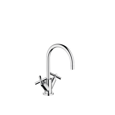 Dornbracht Tara single-hole basin mixer, with pop-up waste, 165 mm projection, 22513892