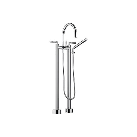 Dornbracht Tara two-hole bath mixer for free-standing installation, with hand shower set, projection 220 mm, 25943882