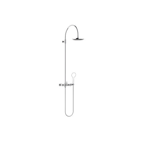 Dornbracht Tara Showerpipe with shower mixer, without hand shower, projection stand shower 420 mm, 2...