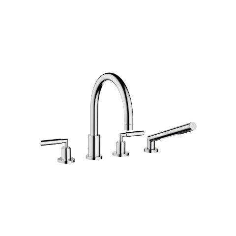 Dornbracht Tara four-hole bath mixer for bath or tile rim installation, 220 mm projection, 27512882