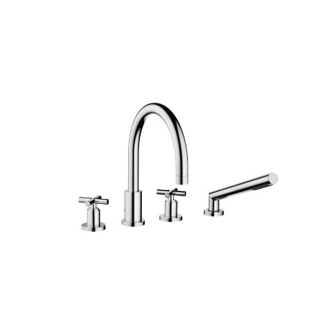 Dornbracht Tara four-hole bath mixer for bath or tile rim installation, 220 mm projection, 27512892