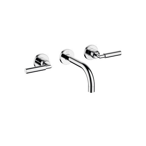 Dornbracht Tara wall-mounted basin mixer without pop-up waste, 160mm projection, final assembly kit,...