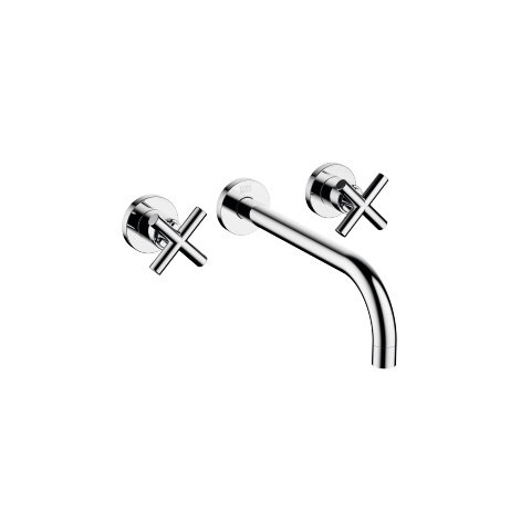 Dornbracht Tara wall-mounted basin mixer, without pop-up waste, 240mm projection, final assembly kit...