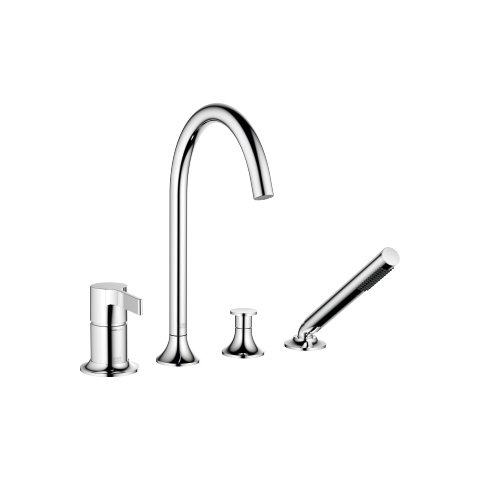 Dornbracht VAIA bath tub four-hole mixer for bath tub rim or tile rim installation, projection 220 m...