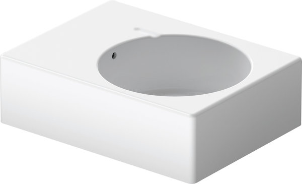 Duravit Scola washbasin, 615 mm, basin right, with 1 tap hole and overflow, white high gloss, 068560...