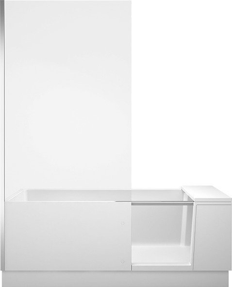 Duravit Shower + Bath bath with door, clear glass corner left, DuroCast® Plus, white matt, 70040300...