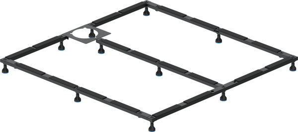 Duravit base frame for shower trays 100x100 cm, height-adjustable 8-10 cm