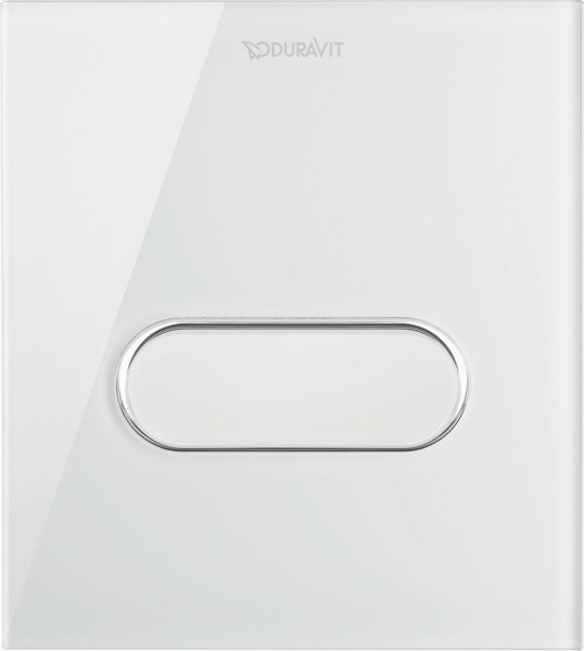 Duravit DuraSystem actuator plate A1 mechanical for urinal, 140,5x157 mm, glass white, WD5005012000