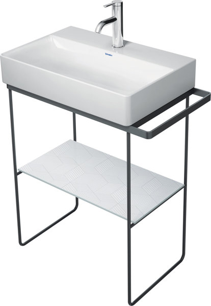 Duravit DuraSquare metal console 66.5x45.1cm, for washstand 235660, towel rail, floor standing