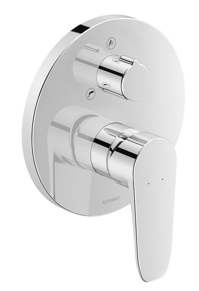 Duravit B.1 Single lever bath mixer flush-mounted, 2 consumers, with changeover valve and fuse combination