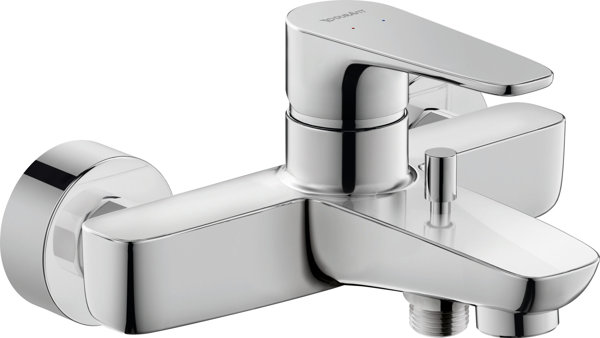 Duravit B.1 Single lever surface-mounted bath mixer, S-connections, diverter with automatic return