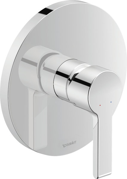 Duravit B.2 Single lever flush-mounted shower mixer, round rosette