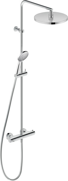 Duravit B.2 Shower System with shower thermostat, overhead shower 200 mm, hand shower 97 mm, B242800...