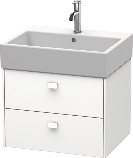 Duravit Brioso Vanity unit wall-mounted 58.4 x 45.9 cm, 2 drawers, incl. siphon cut-out and apron, f...