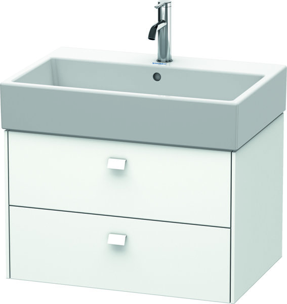 Duravit Brioso Vanity unit wall-mounted 68.4 x 45.9 cm, 2 drawers, incl. siphon cut-out and apron, f...