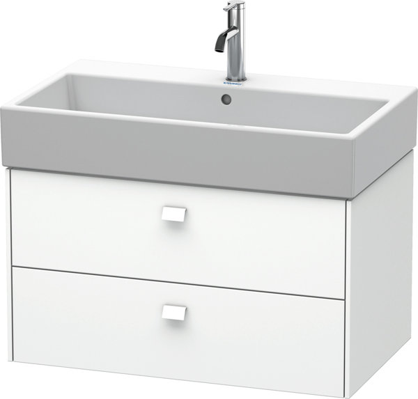 Duravit Brioso Vanity unit wall-mounted 78.4 x 45.9 cm, 2 drawers, incl. siphon cut-out and apron, f...