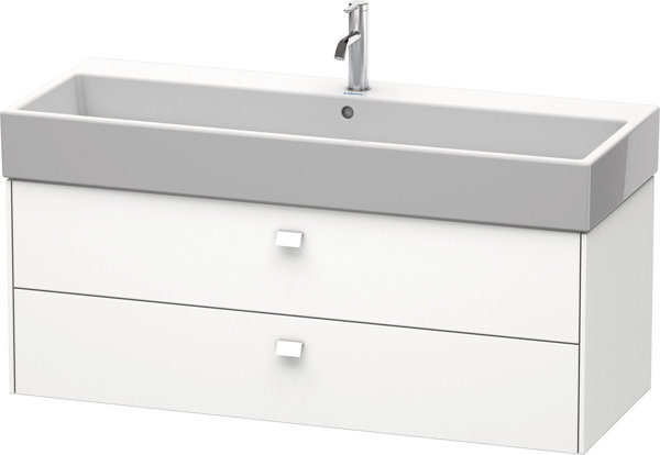 Duravit Brioso Vanity unit wall-mounted 118.4 x 45.9 cm, 2 drawers, incl. siphon cut-out and apron, ...