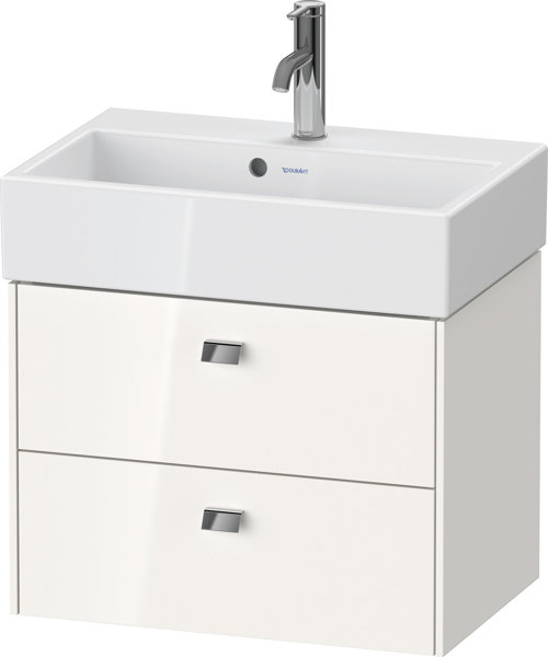 Duravit Brioso vanity unit wall-mounted Compact 58.4 x 38.9 cm, with 2 drawers, incl. siphon cut-out...