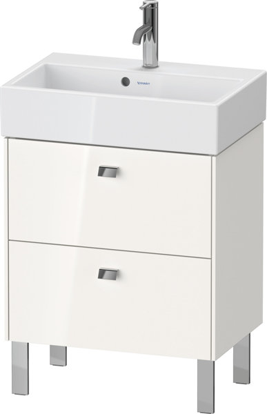 Duravit Brioso vanity unit standing Compact 58.4 x 38.9 cm, 2 drawers, incl. siphon cut-out and apro...