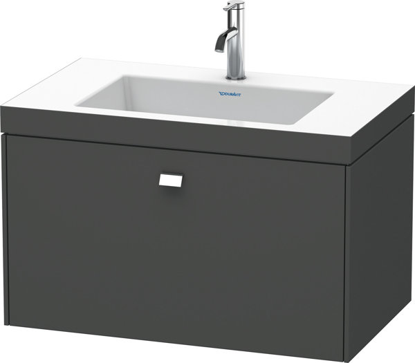 Duravit Brioso Möbelwaschtisch c-bonded mit Unterbau wandhängend 80,0x48,0 cm, 1 Auszug, ohne Übe...