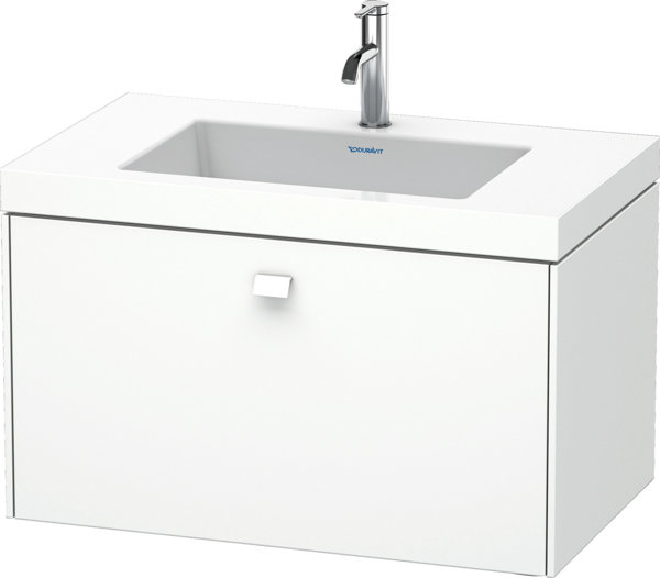 Duravit Brioso Möbelwaschtisch c-bonded mit Unterbau wandhängend 80,0x48,0 cm, 1 Auszug, ohne Übe...