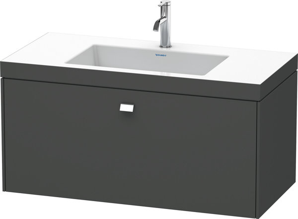 Duravit Brioso Möbelwaschtisch c-bonded mit Unterbau wandhängend 100,0x48,0 cm, 1 Auszug, ohne Üb...