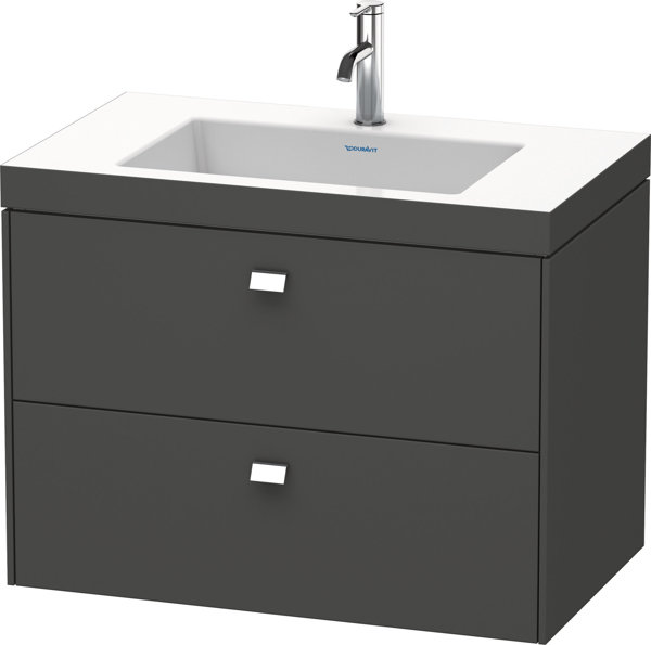 Duravit Brioso Möbelwaschtisch c-bonded mit Unterbau wandhängend 80,0x48,0 cm, 2 Schubkästen, ink...