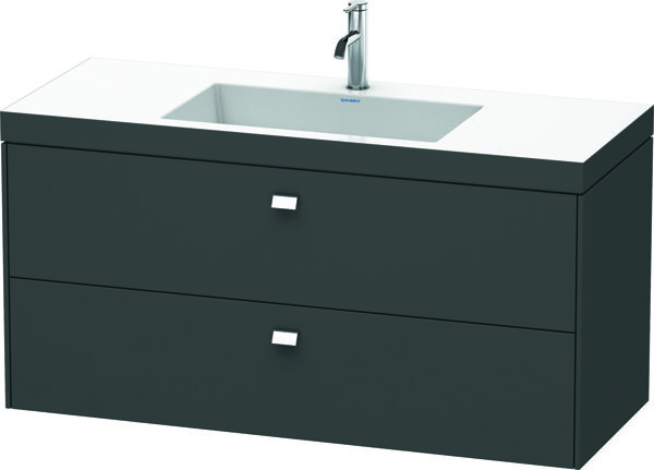 Duravit Brioso Möbelwaschtisch c-bonded mit Unterbau wandhängend 120,0x48,0 cm, 2 Schubkästen, in...