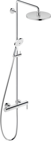 Duravit C.1 Shower System, with single lever shower mixer, incl. hand/head shower, projection 350mm,...