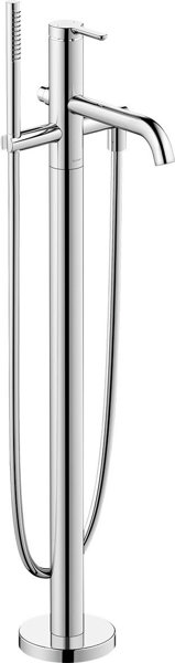 Duravit C.1 Single lever bath mixer, floor standing, with changeover valve, chrome, width 210mm, throat depth 200mm