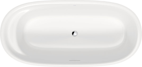 Duravit Cape Cod bathtub freestanding, with a back slope, 185.5 x 88.5 cm, seamless lining, frame, s...