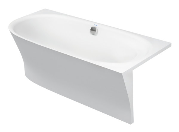 Duravit Cape Cod Bathtub corner right, with one sloping back, 190,0 x 90,0 cm, seamless cover, frame...