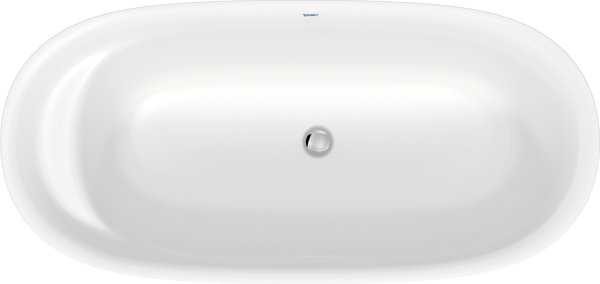 Duravit Cape Cod bathtub freestanding, back slopes, 165x78cm, seamless lining, frame, drain and over...