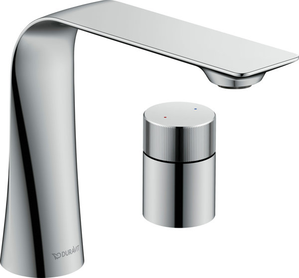 Duravit D.1z 2-hole basin mixer M with rotary handle, D111200090, without pop-up waste