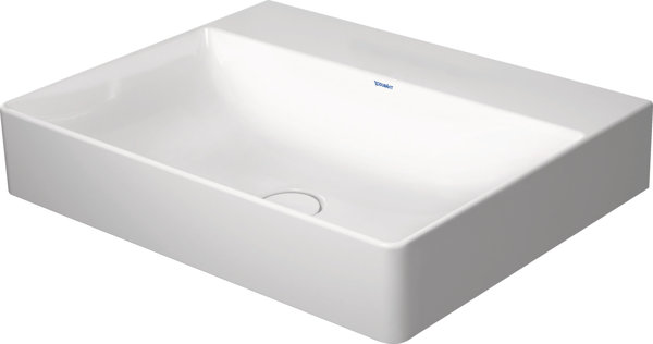 Duravit DuraSquare Möbelwaschtisch, 60x47cm, ohne Hahnloch, ohne Überlauf, Unterseite geschliffen ...